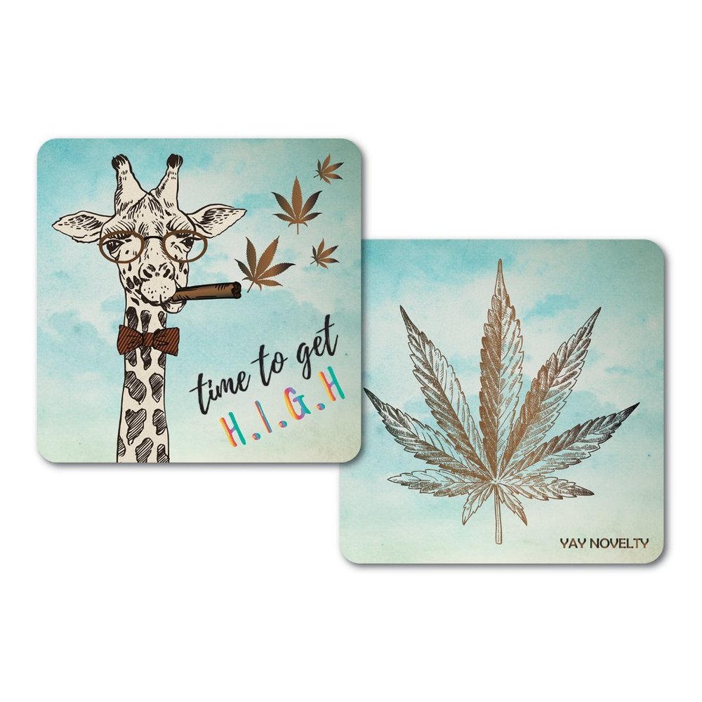 Set of 10 Cannabis Paper Coasters-Time to Get HIGH